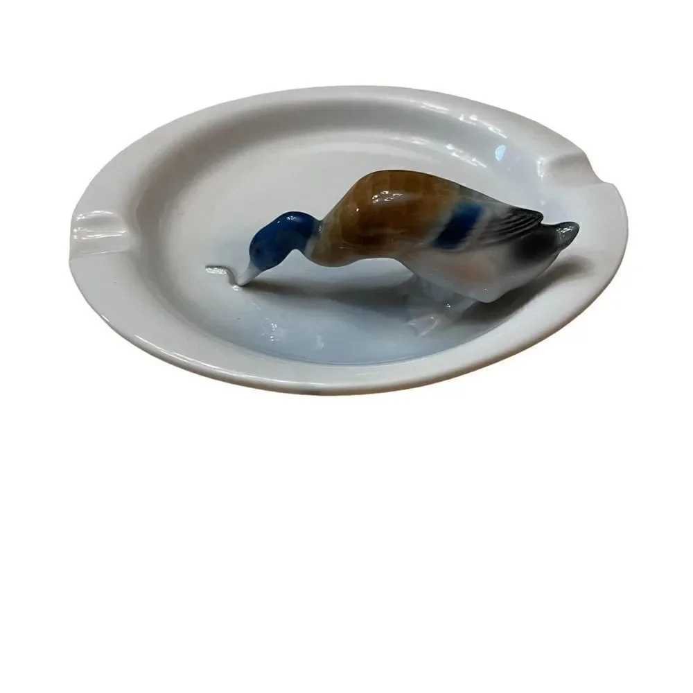 Vintage Metzler & Ortloff Germany Porcelain Duck Ashtray
